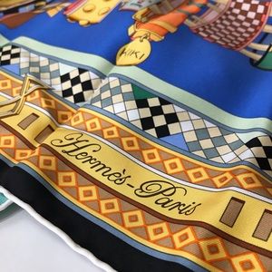 Hermès Collier de Chien silk twill scarf 90cm NEW